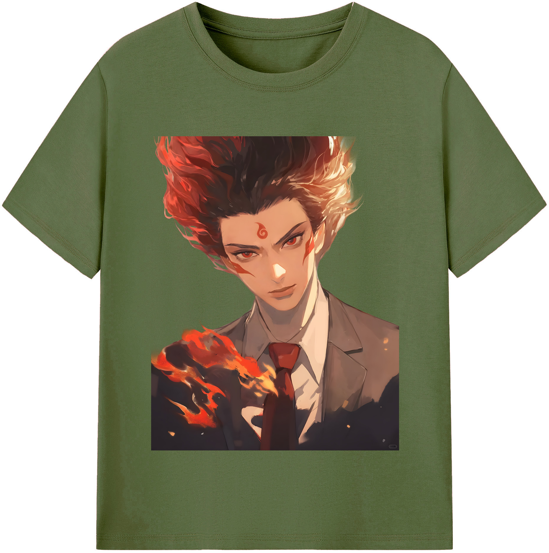 （画像用） Ne Zha 2 ナタ 魔童の大暴れ 綿100％半袖Tシャツ（フロントプリント）